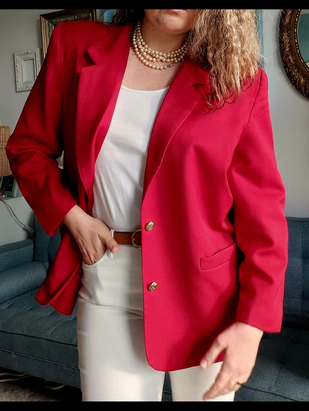 Vintage Lana Lee Red Blazer Made In Canada